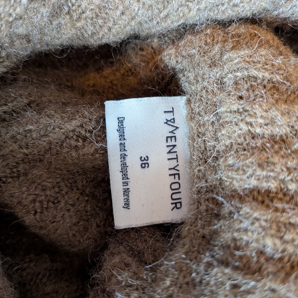 Twentyfour of Norway Men’s Wool Blend Quarter Zip Sweater – Olive Green - Picture 3 of 6